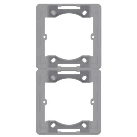 Адаптер Hager WL5822 Lumina-Intense 2Х з/в (сріблястий)