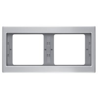 Двухместная горизонтальная рамка Berker K.5 13637003 (алюминий)