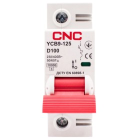 Автоматичний вимикач CNC YCB9-125 1Р 100А 10kA D