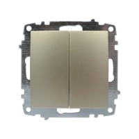 Выключатель ELBI ZENA Silverline титан 2кл без рамки ( 609-011400-202 )