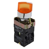 Переключатель Аско-Укрем XB2-BK2565 (0-I) с подсветкой желтый (A0140010081)