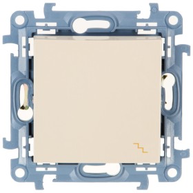 Вимикач прохідний одноклавішний Simon 10 кремовий