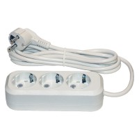 Тримісний подовжувач Elcor 10А 250В 2,5кВт 5м із з/з (420032)