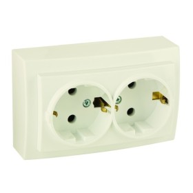 Розетка Nilson Themis кремова 2-на з заземленням ( 26121025 )