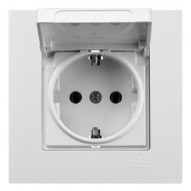 Розетка с з/к и крышкой Gunsan Eqona