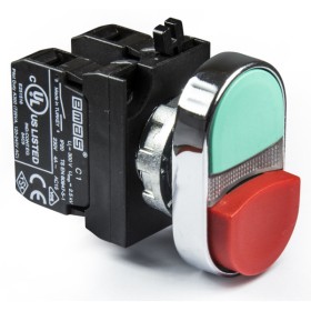 Выступающая сдвоенная кнопка EMAS CM102K21KY (1НО+1НЗ)
