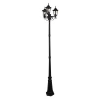 Вуличний світильник Goldlux 313423 Liguria E27 3x20W IP43 чорний