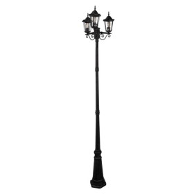 Вуличний світильник Goldlux 313423 Liguria E27 3x20W IP43 чорний