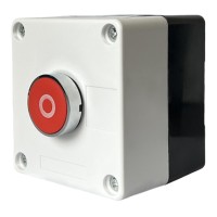 Одноместный пост управления Promfactor FP4-BOX1W2 с металлической кнопкой "O" (Stop)