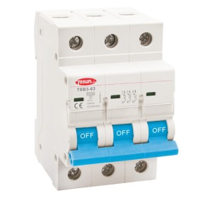 Модульный автоматический выключатель TOSUNlux TSB3-63 3P 25А C 6кА (6940151023906)