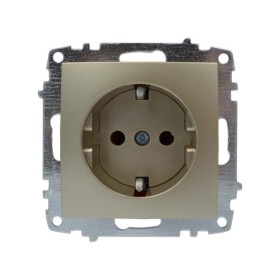 Розетка ELBI ZENA Silverline титан 1-я с заземлением без рамки ( 609-011400-217 )