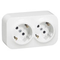 Розетка 2X2К+З Legrand Forix біла
