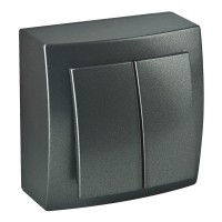 Вимикач Nilson Themis антрацит 2кл ( 26161003 )