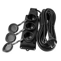 Удлинитель Violux 3р 5м без заземления черный IP44 каучук ( 933052 )