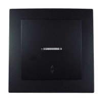 Вимикач Nilson Touran чорний мат 1кл прохідний з підсвіткою ( 24381008 )