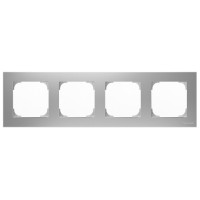 Чотирипостова рамка ABB Sky 8574 PL (срібло)