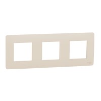 Трьохмісна рамка Schneider Electric Unica New NU200644 бежева