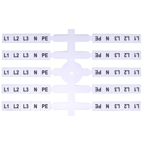 Маркировочная табличка ETI EO3 L1, L2, L3, N, PE 200шт (3901816)
