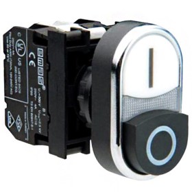 Кнопка EMAS CP102K21HB сдвоенная выступающая (1НО+1НЗ)