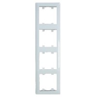 Рамка 4-кратна WL5140 Lumina-Soul, вертикальна, біла, Hager