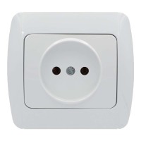 Розетка ELBI ZIRVE Fixline белая 1-я без заземления ( 501-010201-215 )
