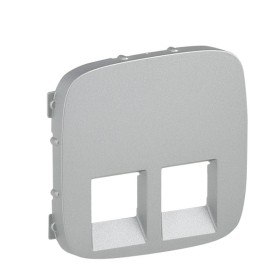 Панель розетки RJ11+RJ45 Legrand Valena Allure алюминий