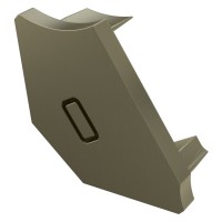 Заглушка Lumines для типу Н із розміченим отвором ліва сталь