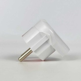 Вилка штепсельна EL-BI "L" з заземленням біло-червона інд.уп.( 505-005301-820 )