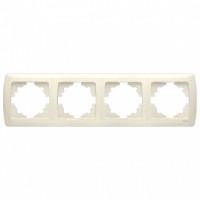 Рамка чотиримісна VIKO горизонтальна Carmen кремова