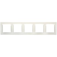Рамка пятерная горизонтальная Simon 10 белая