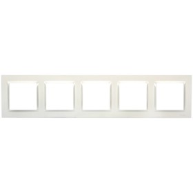 Рамка пятерная горизонтальная Simon 10 белая