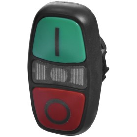 Двойная кнопка-модуль ETI NSE-PB2I/RG-IO с подсветкой «I/0» зеленая/красная (4774070)