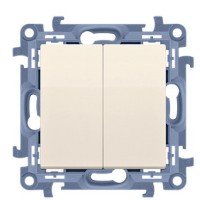 Двухкнопочный выключатель Kontakt Simon Simon 10 CW5BL.01/41 с подсветкой (кремовый)