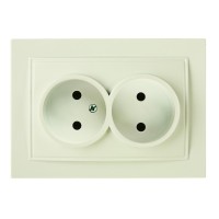 Розетка Nilson Thor кремова 2-на без заземлення ( 27121024 )