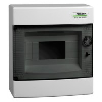 Настінний модульний щиток NOARK PNS 8T прозорі дверцята 8м IP40 (101497)