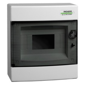 Настенный модульный щиток NOARK PNS 8T прозрачные двери 8м IP40 (101497)