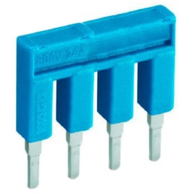 Ізольована гребінчаста перемичка Wago 2002-404/000-006 на 4 контактів 25А (синя)
