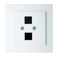 Розетка Nilson Touran біла комп'ютерна 2-на без модуля ( 24111043 )