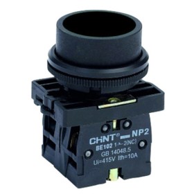 Пластикова кнопка Chint NP2-EA21 1NO чорна IP40 (574084)