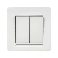 Вимикач Nilson Selene білий 2кл ( 23111003 )