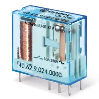 Мініатюрне реле Finder 2CO 10A 24В DC крок 5мм (406290240000)