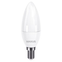 Светодиодная лампа свеча Maxus C37 7Вт 3000K 220В E14 (1-LED-733)