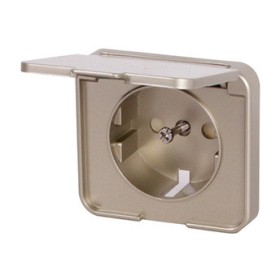 Панель вологозахищеної розетки E.Next e.lux.12391А.pn.wp.nikel нікель (ins0040081)