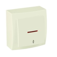 Вимикач Nilson Themis кремовий 1кл прохідний з підсвіткою ( 26121008 )