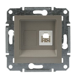 Розетка телефонная без рамки бронза Asfora, EPH4100169