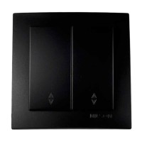 Вимикач Nilson Touran чорний мат 2кл прохідний ( 24381009 )