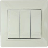 Выключатель 3-кл. кремовый Mira, Lezard