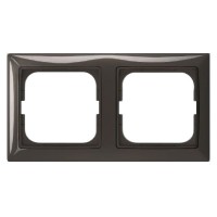 Двухместная рамка ABB Basic 55 2CKA001725A1507 2512-95-507 (черный шато)