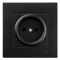 Розетка без з/к Gunsan Eqona чорна