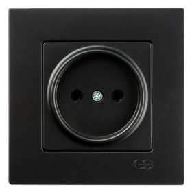 Розетка без з/к Gunsan Eqona черная